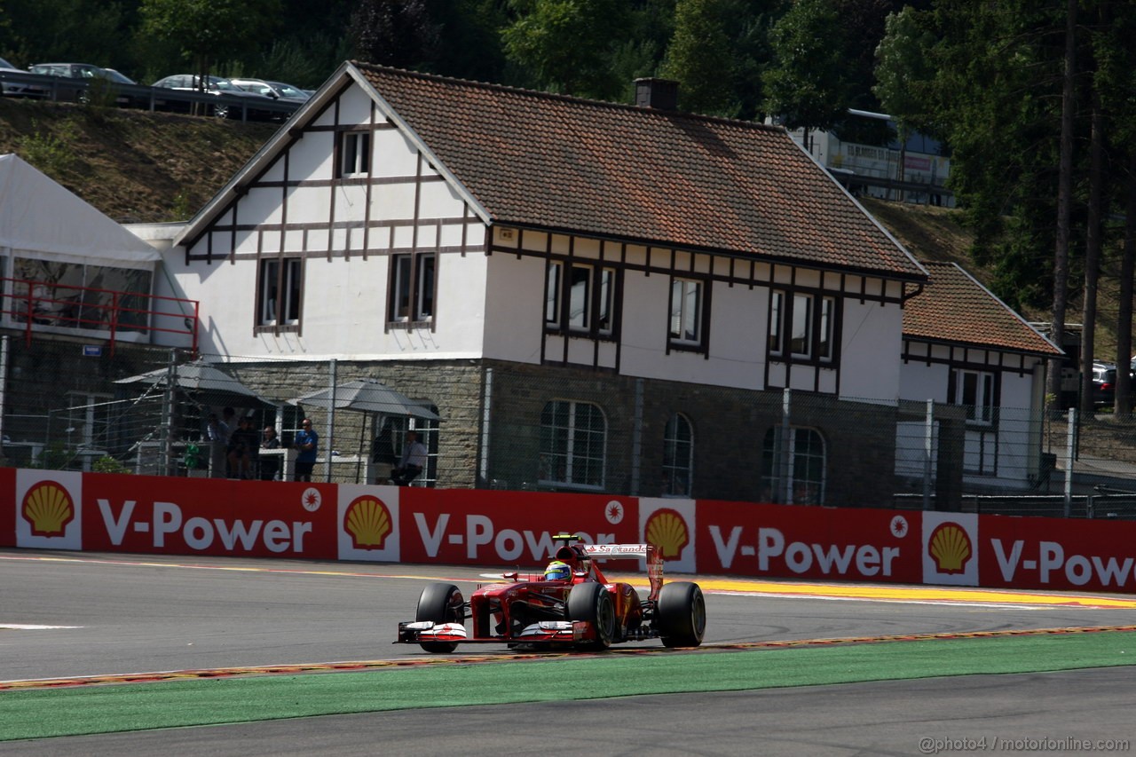 GP BELGIO, 23.08.2013- Prove Libere 2, Felipe Massa (BRA) Ferrari F138 