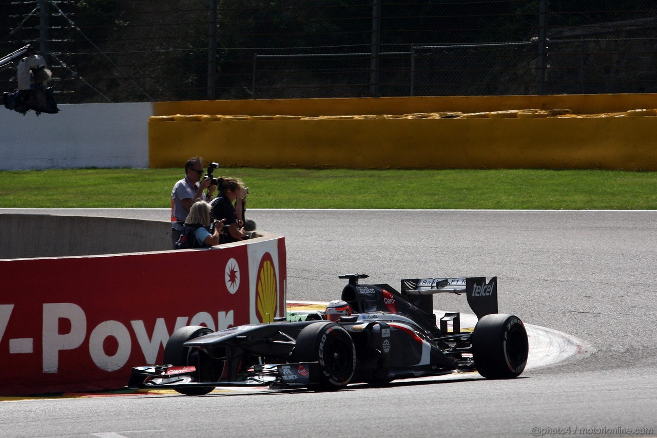 GP BELGIO, 23.08.2013- Prove Libere 2, Nico Hulkenberg (GER) Sauber F1 Team C32 