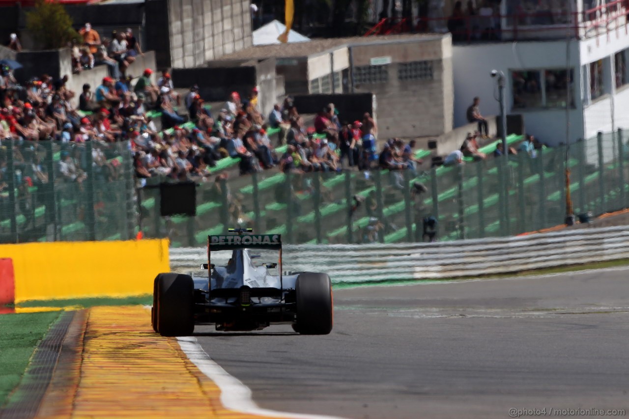 GP BELGIO, 23.08.2013- Prove Libere 2, Lewis Hamilton (GBR) Mercedes AMG F1 W04 