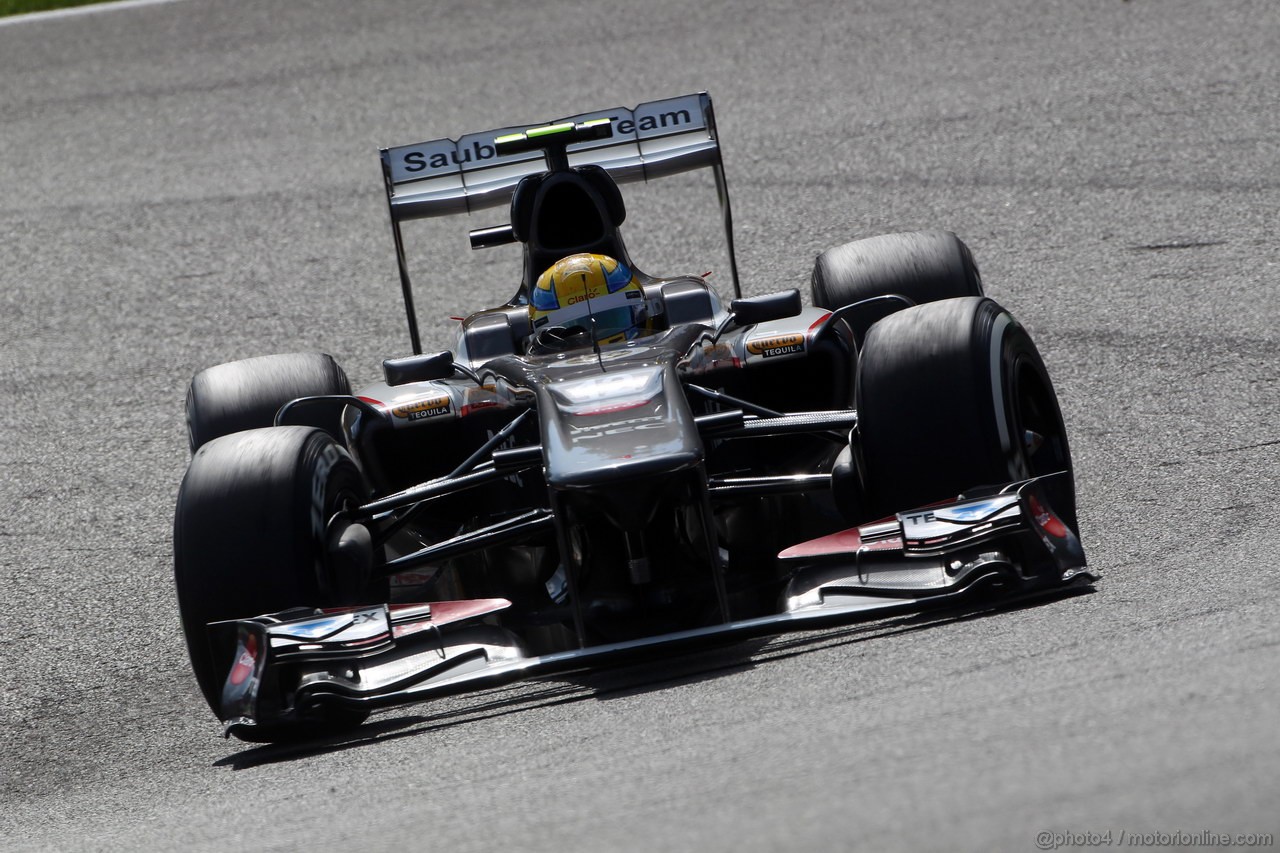 GP BELGIO, 23.08.2013- Prove Libere 2, Esteban Gutierrez (MEX), Sauber F1 Team C32 
