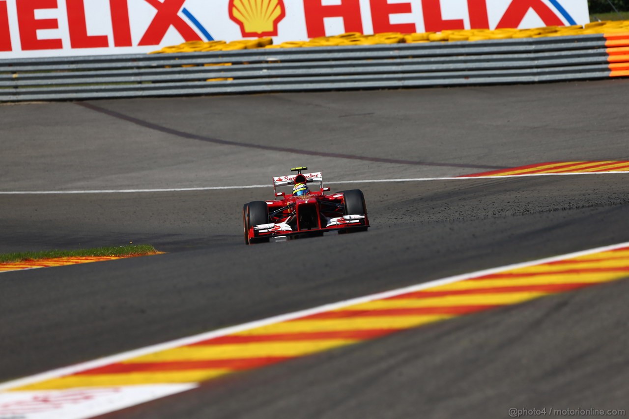 GP BELGIO, 23.08.2013- Prove Libere 2, Felipe Massa (BRA) Ferrari F138 