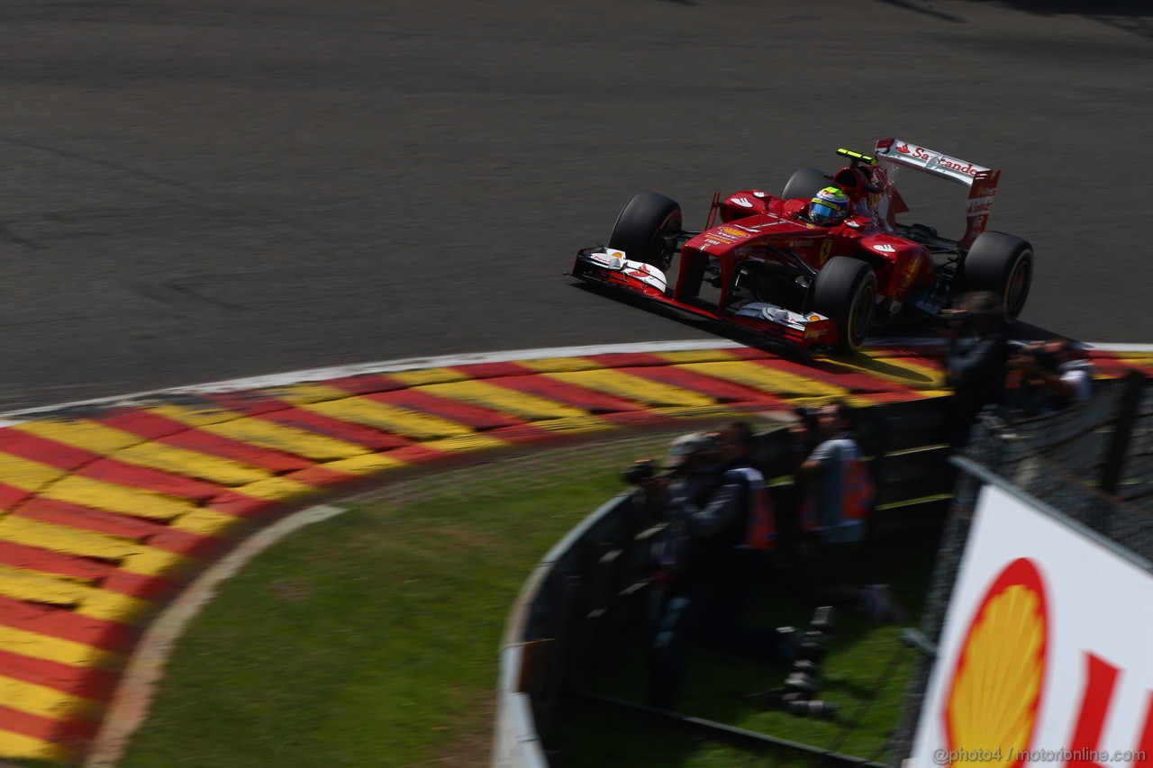 GP BELGIO, 23.08.2013- Prove Libere 2, Felipe Massa (BRA) Ferrari F138 