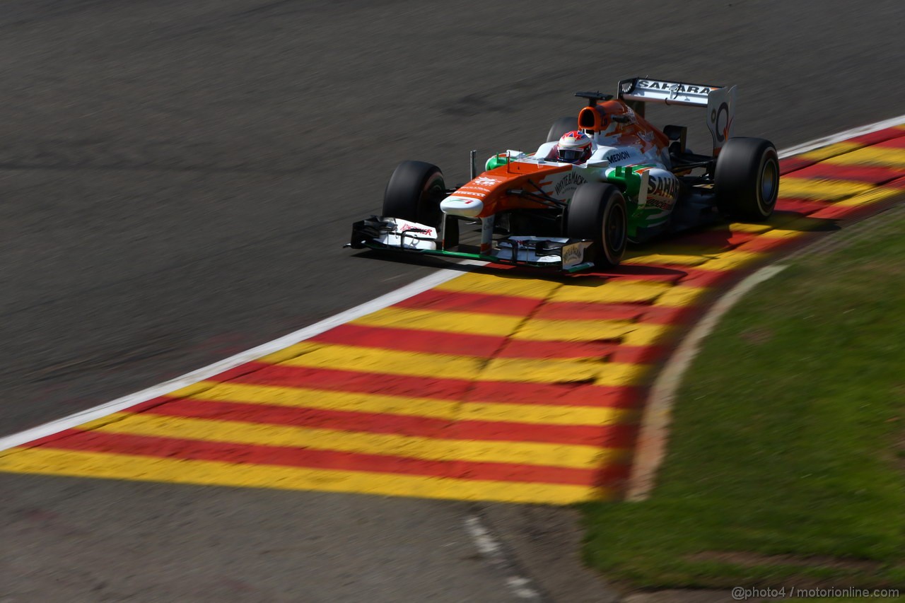 GP BELGIO, 23.08.2013- Prove Libere 2, Paul di Resta (GBR) Sahara Force India F1 Team VJM06 