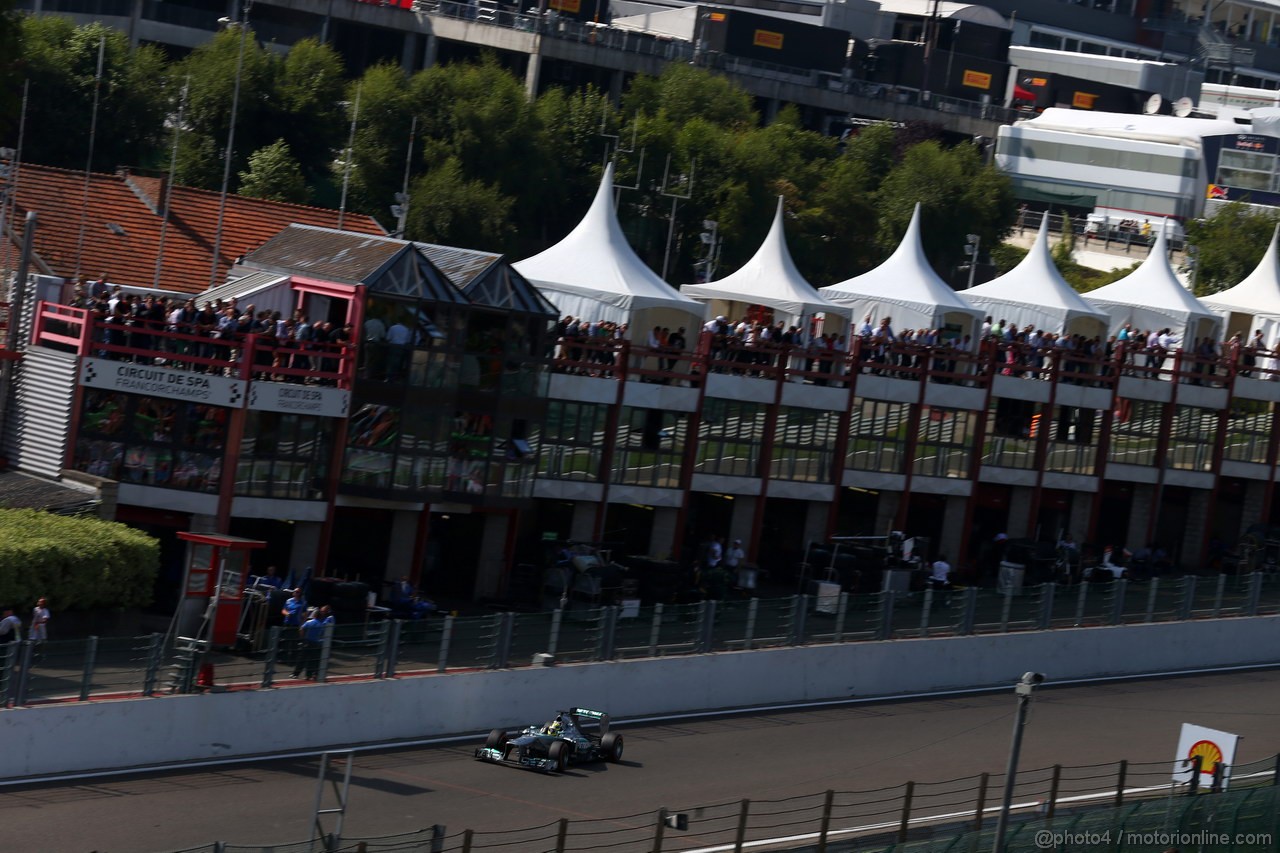 GP BELGIO, 23.08.2013- Prove Libere 2, Nico Rosberg (GER) Mercedes AMG F1 W04 