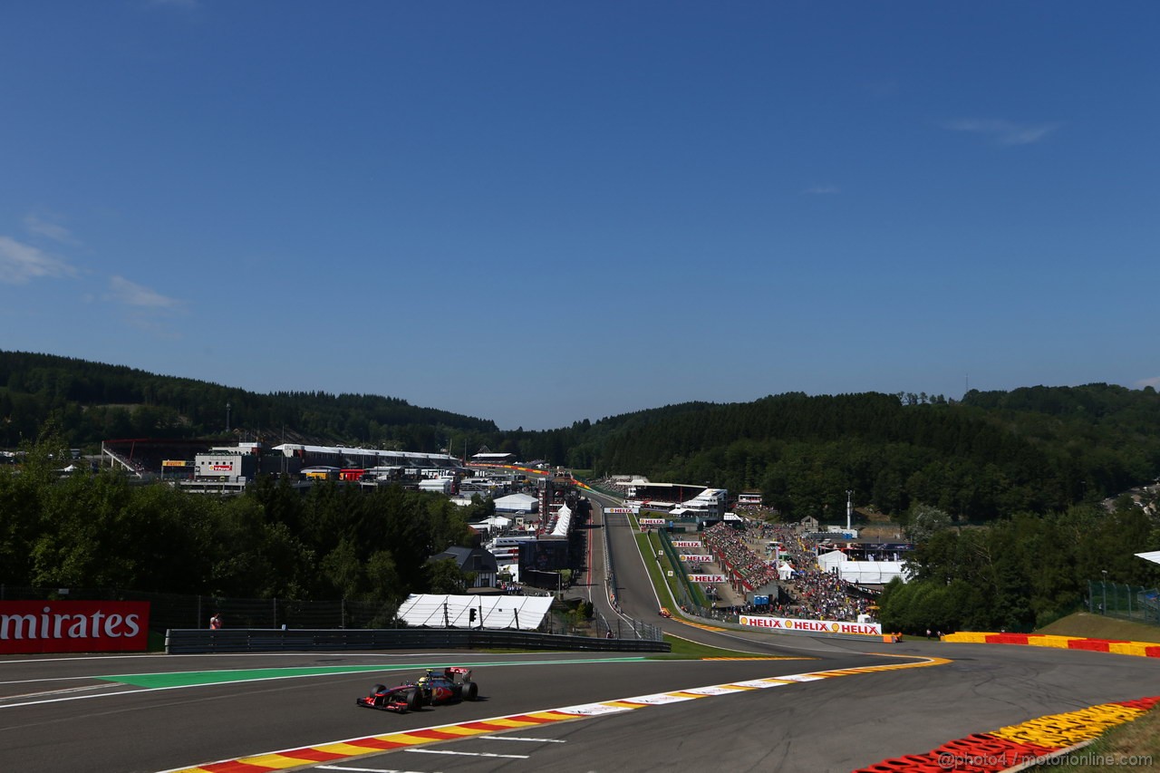 GP BELGIO, 23.08.2013- Prove Libere 2, Sergio Perez (MEX) McLaren MP4-28 