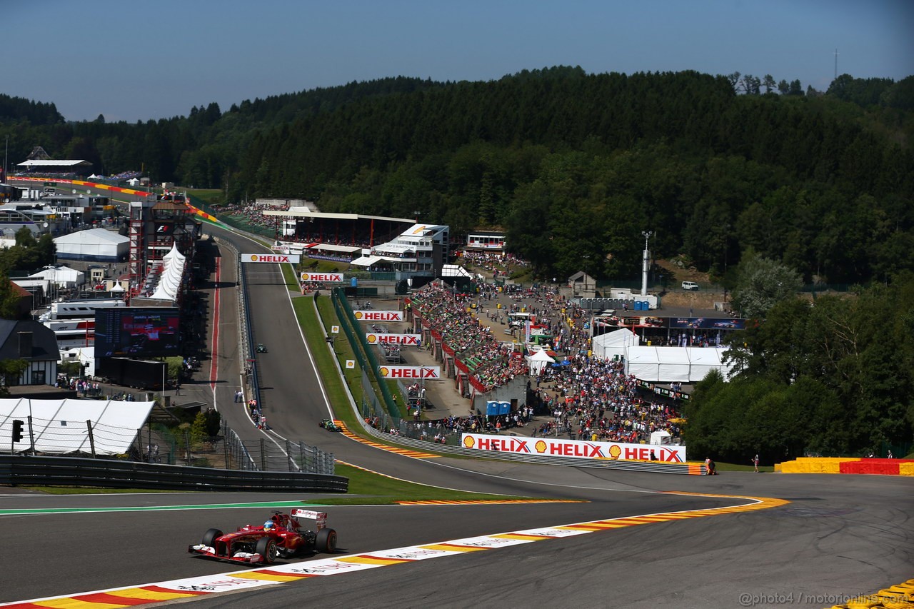 GP BELGIO, 23.08.2013- Prove Libere 2, Fernando Alonso (ESP) Ferrari F138 