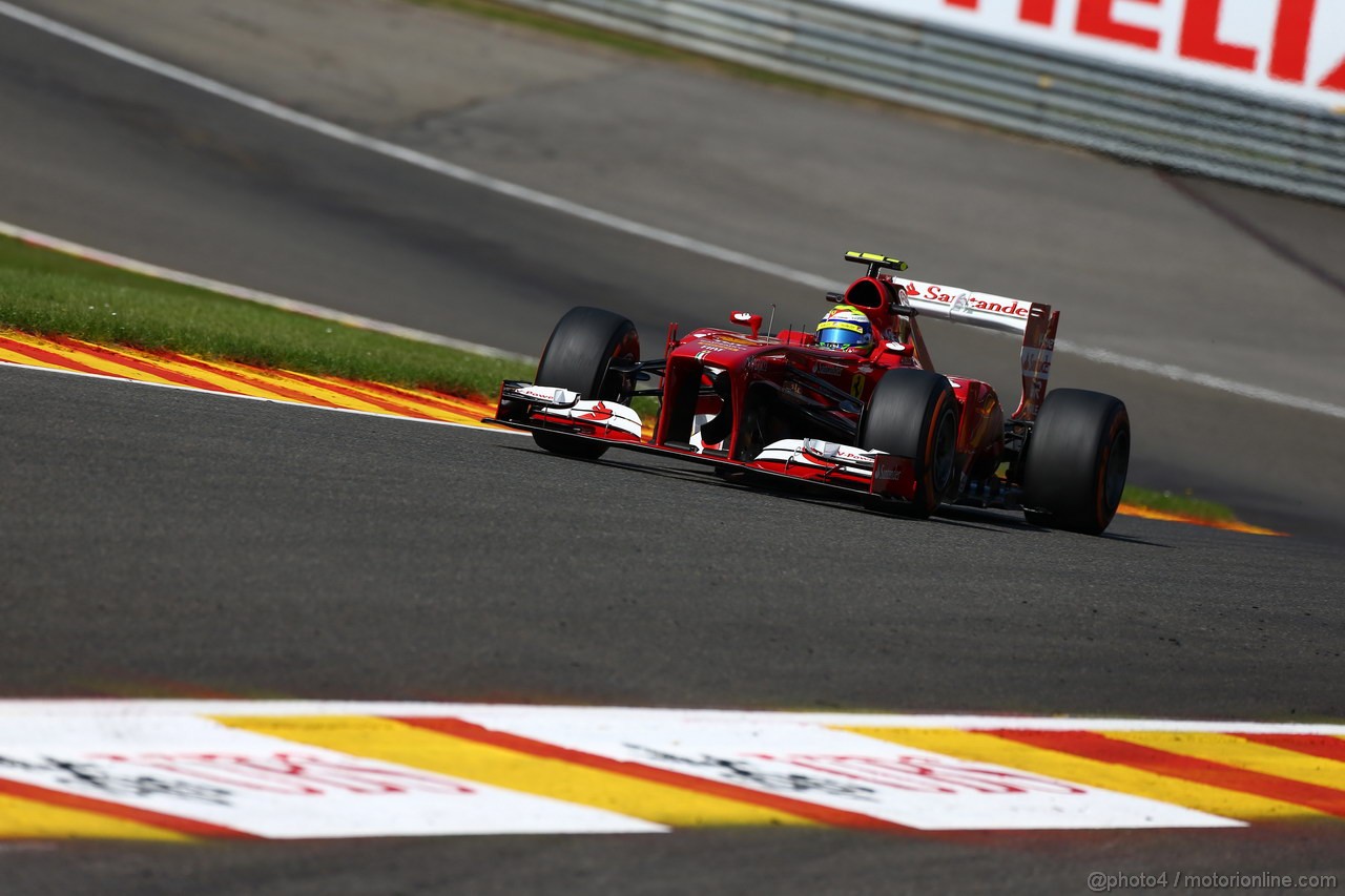 GP BELGIO, 23.08.2013- Prove Libere 2, Felipe Massa (BRA) Ferrari F138 