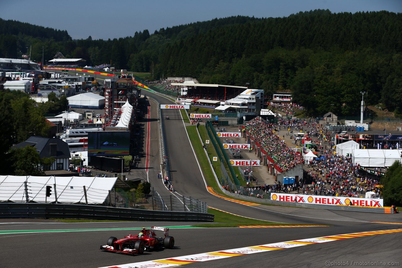 GP BELGIO, 23.08.2013- Prove Libere 2, Felipe Massa (BRA) Ferrari F138 