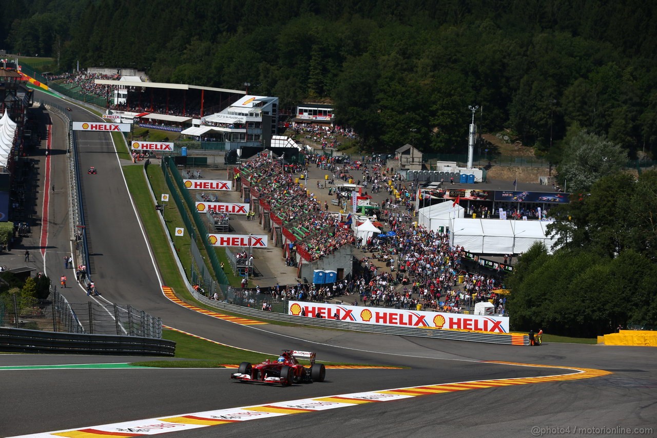 GP BELGIO, 23.08.2013- Prove Libere 2, Fernando Alonso (ESP) Ferrari F138 