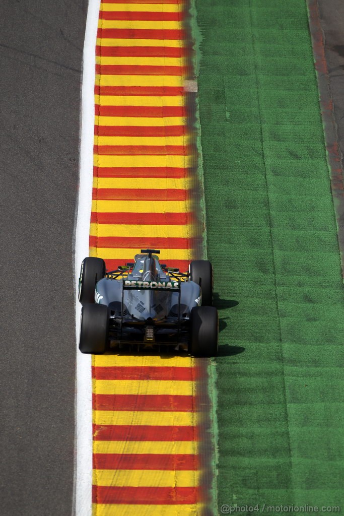 GP BELGIO, 23.08.2013- Prove Libere 2, Nico Rosberg (GER) Mercedes AMG F1 W04 