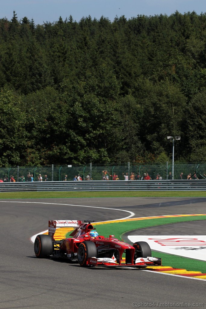 GP BELGIO, 23.08.2013- Prove Libere 2, Fernando Alonso (ESP) Ferrari F138 