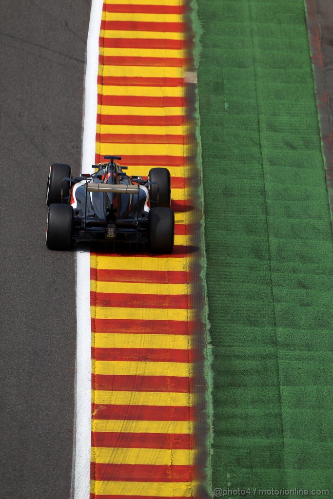 GP BELGIO, 23.08.2013- Prove Libere 2, Nico Hulkenberg (GER) Sauber F1 Team C32 