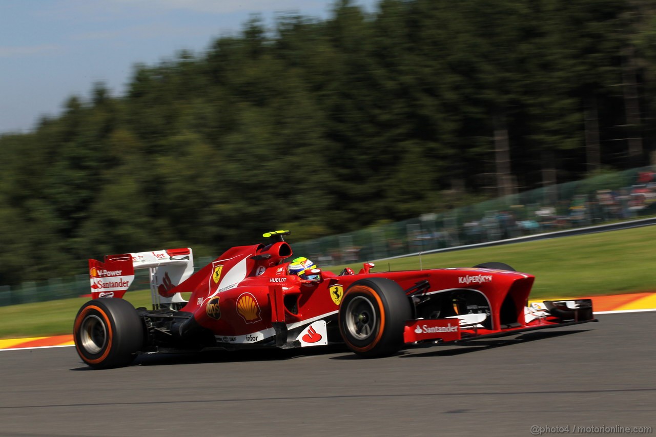 GP BELGIO, 23.08.2013- Prove Libere 2, Felipe Massa (BRA) Ferrari F138 