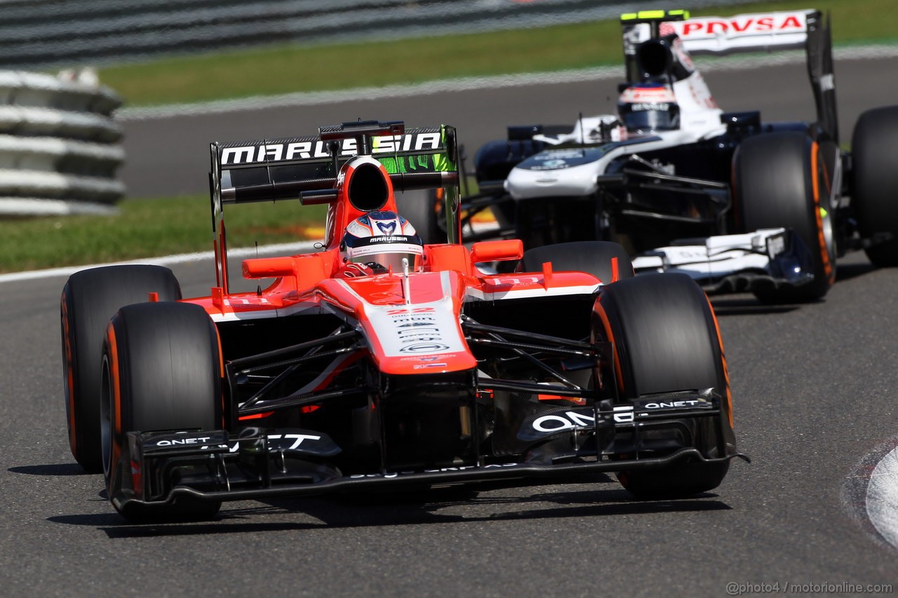 GP BELGIO, 23.08.2013- Prove Libere 2, Jules Bianchi (FRA) Marussia F1 Team MR02 