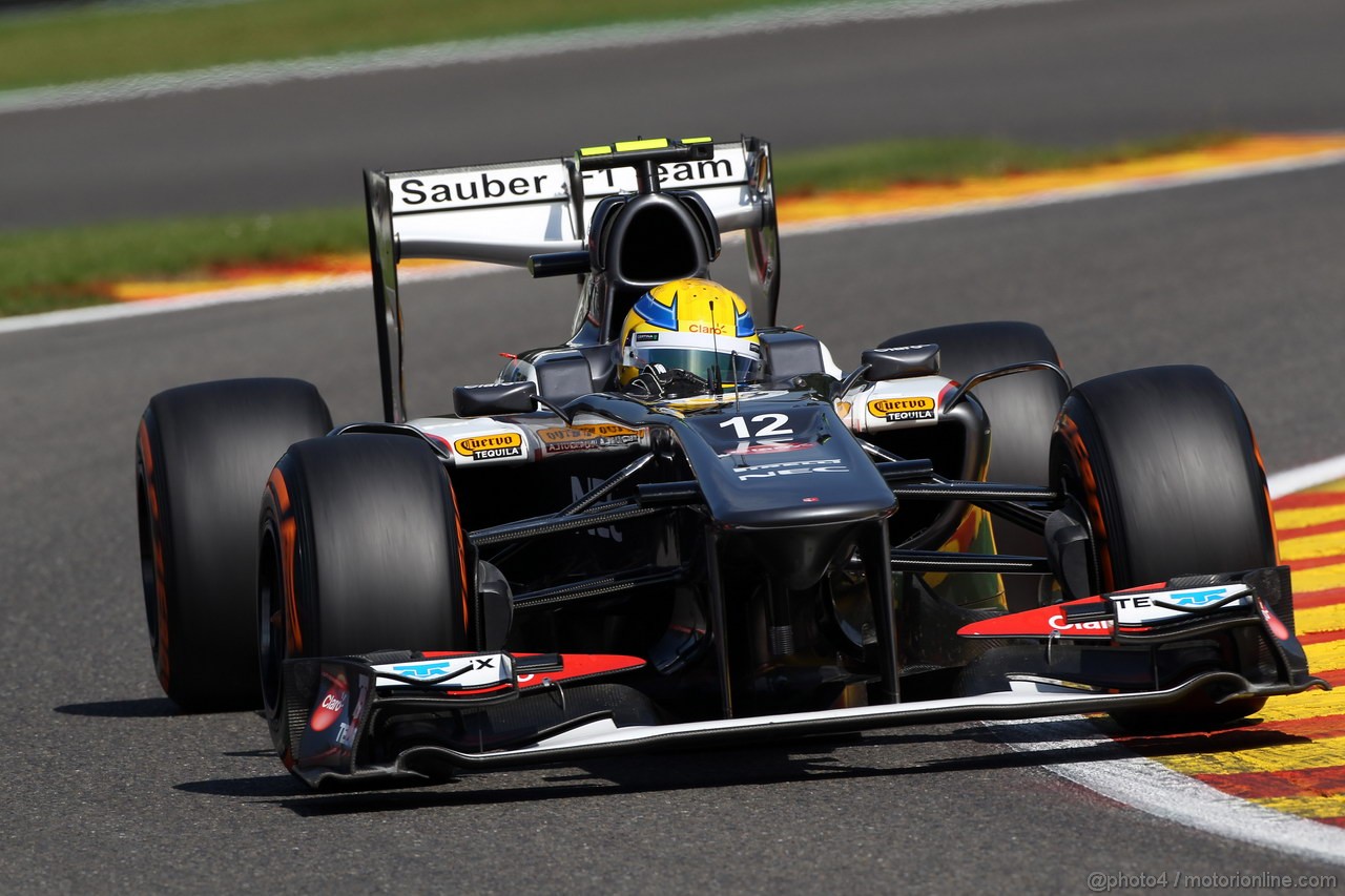 GP BELGIO, 23.08.2013- Prove Libere 2, Esteban Gutierrez (MEX), Sauber F1 Team C32 