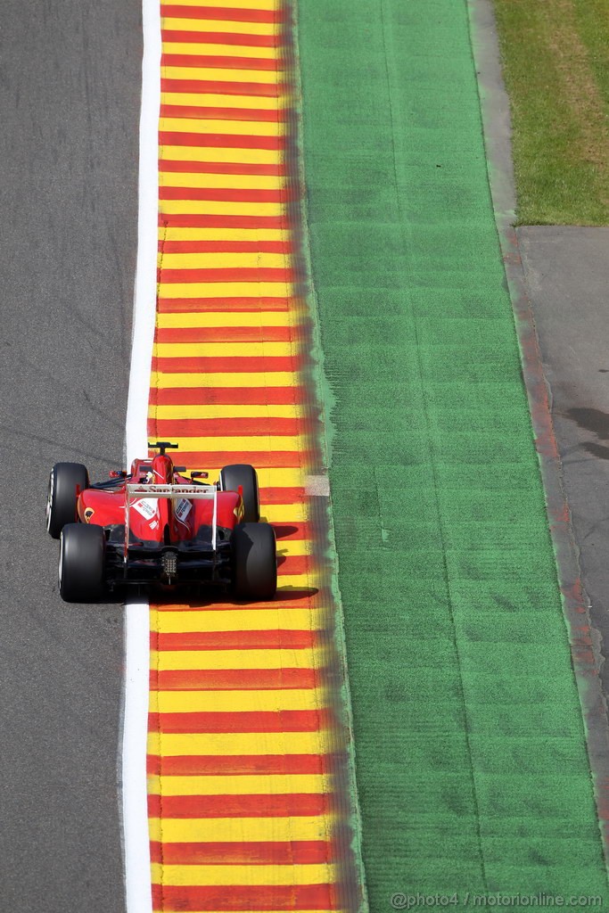 GP BELGIO, 23.08.2013- Prove Libere 2, Felipe Massa (BRA) Ferrari F138 