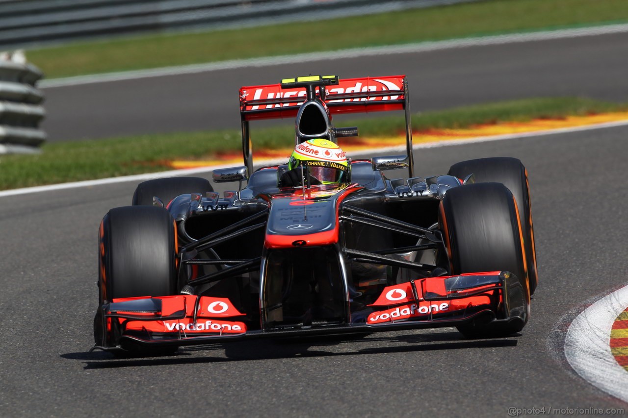 GP BELGIO, 23.08.2013- Prove Libere 2, Sergio Perez (MEX) McLaren MP4-28 