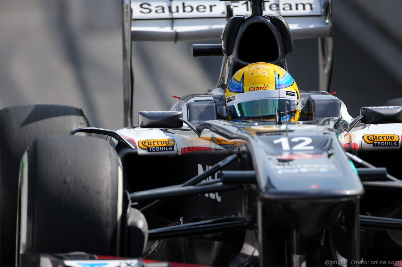 GP BELGIO, 23.08.2013- Prove Libere 2, Esteban Gutierrez (MEX), Sauber F1 Team C32 