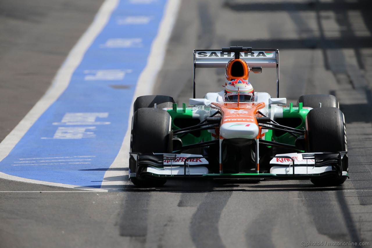 GP BELGIO, 23.08.2013- Prove Libere 2, Paul di Resta (GBR) Sahara Force India F1 Team VJM06 