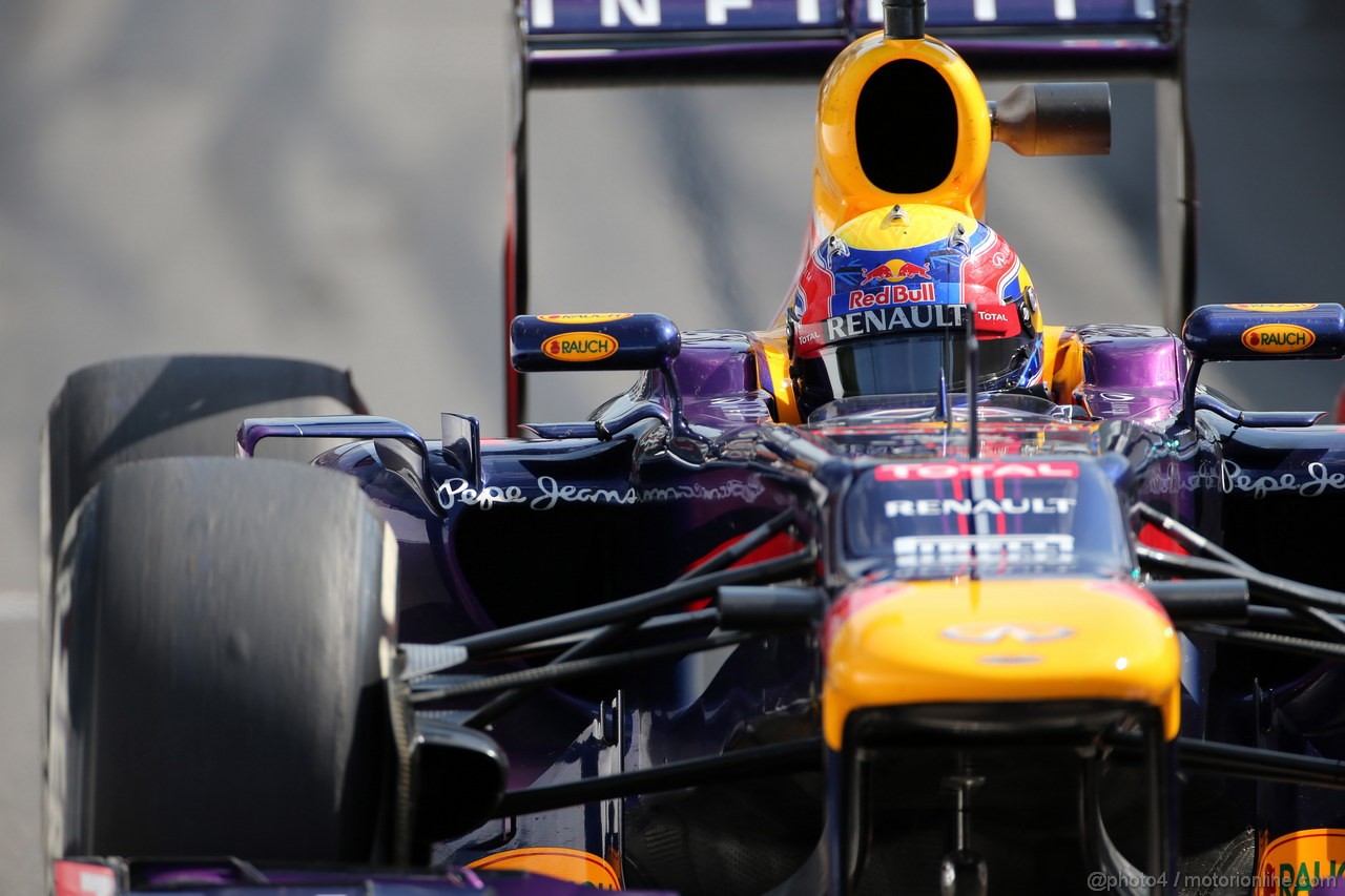 GP BELGIO, 23.08.2013- Prove Libere 2, Mark Webber (AUS) Red Bull Racing RB9 