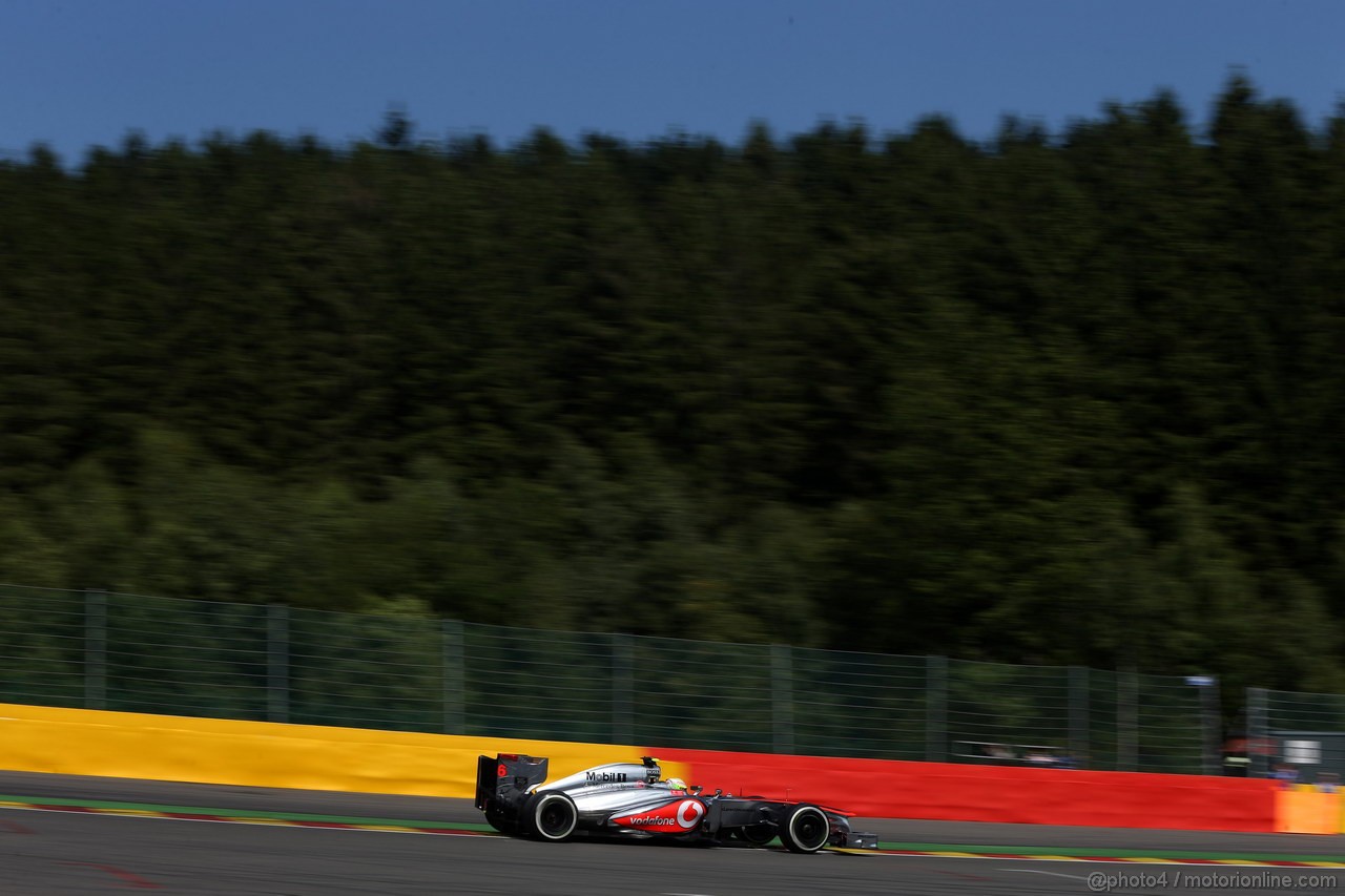 GP BELGIO, 23.08.2013- Prove Libere 2, Sergio Perez (MEX) McLaren MP4-28 