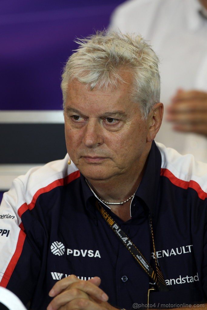 GP BELGIO, 23.08.2013- Conferenza Stampa, Pat Symonds (GBR) Williams Chief Technical Officer.  