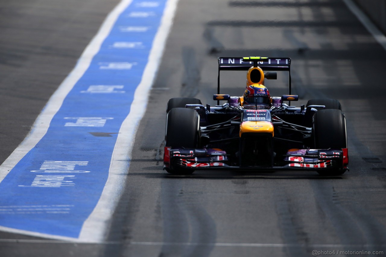 GP BELGIO, 23.08.2013- Prove Libere 2, Mark Webber (AUS) Red Bull Racing RB9 