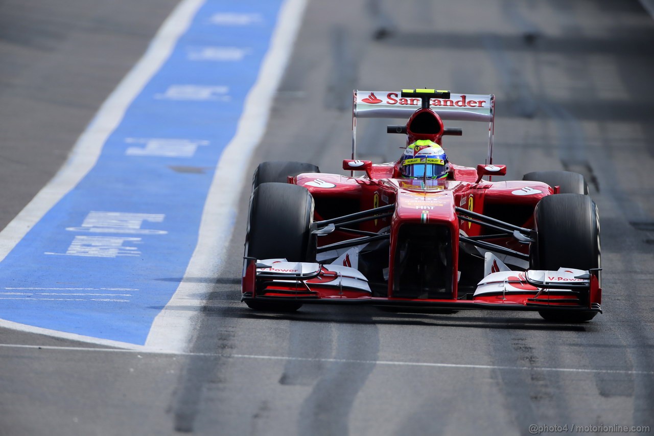 GP BELGIO, 23.08.2013- Prove Libere 2, Felipe Massa (BRA) Ferrari F138 