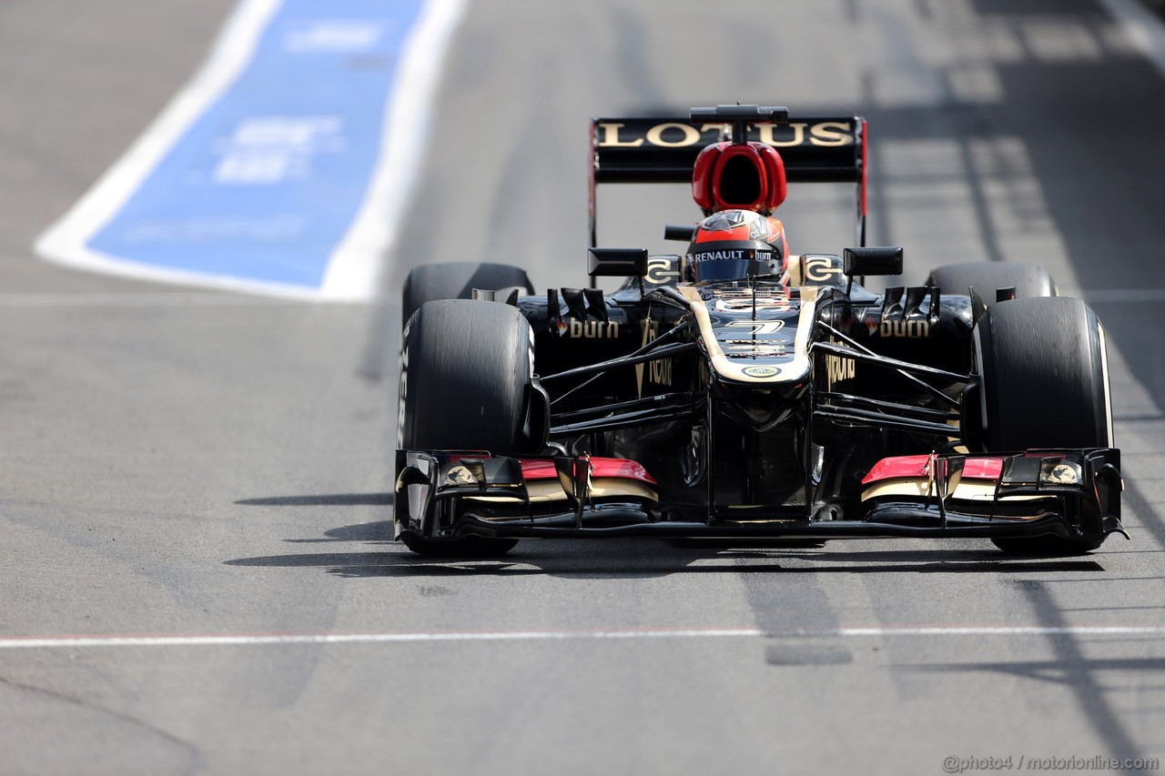 GP BELGIO, 23.08.2013- Prove Libere 2, Kimi Raikkonen (FIN) Lotus F1 Team E21 
