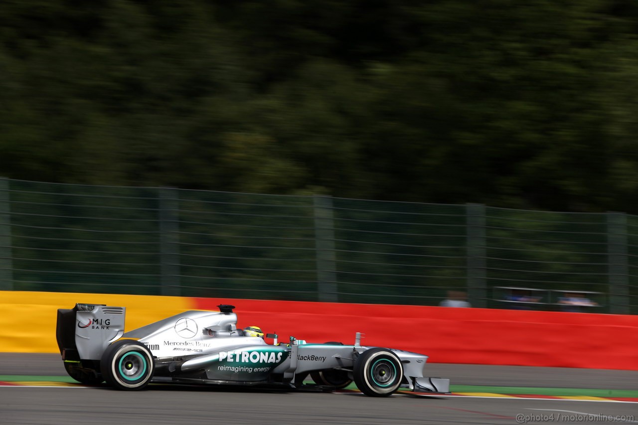 GP BELGIO, 23.08.2013- Prove Libere 2, Nico Rosberg (GER) Mercedes AMG F1 W04 