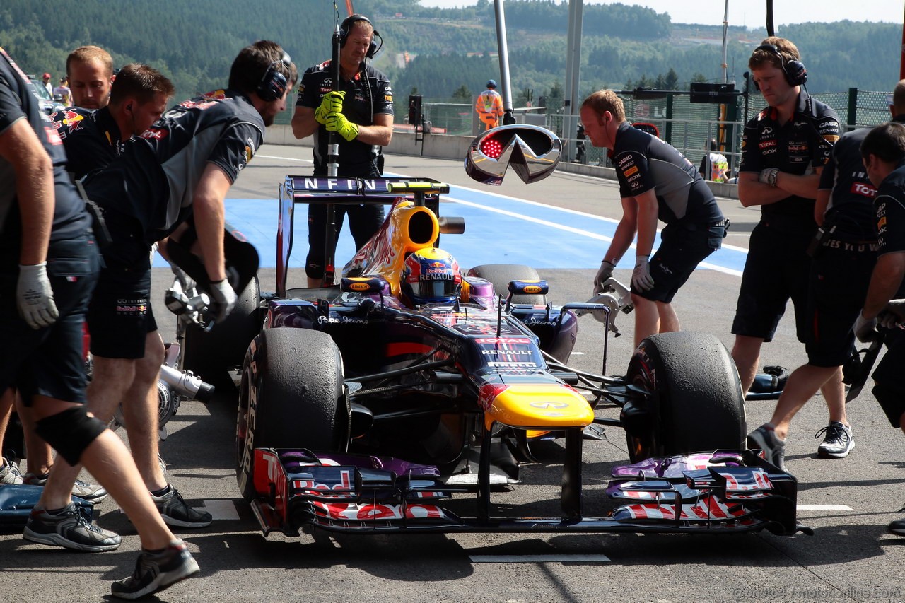 GP BELGIO, 23.08.2013- Prove Libere 2, Mark Webber (AUS) Red Bull Racing RB9 