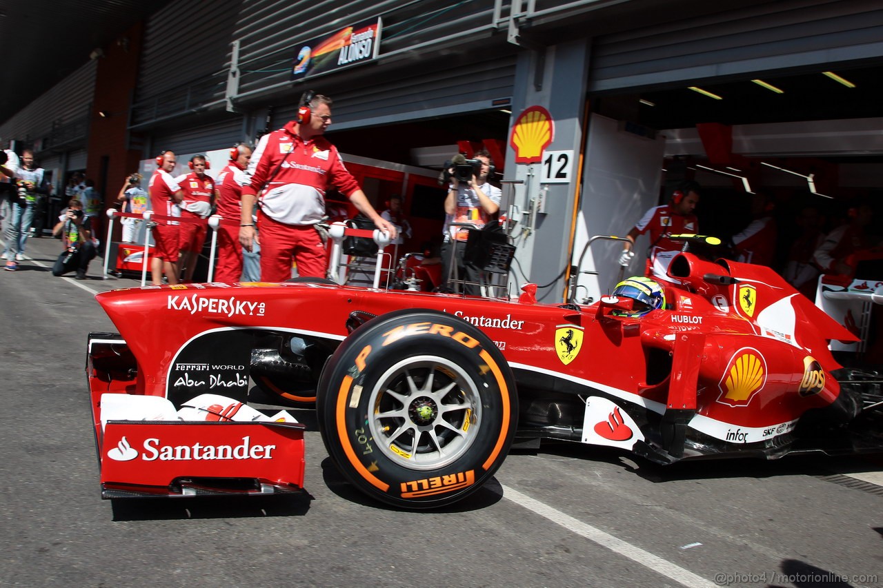 GP BELGIO, 23.08.2013- Prove Libere 2, Felipe Massa (BRA) Ferrari F138 