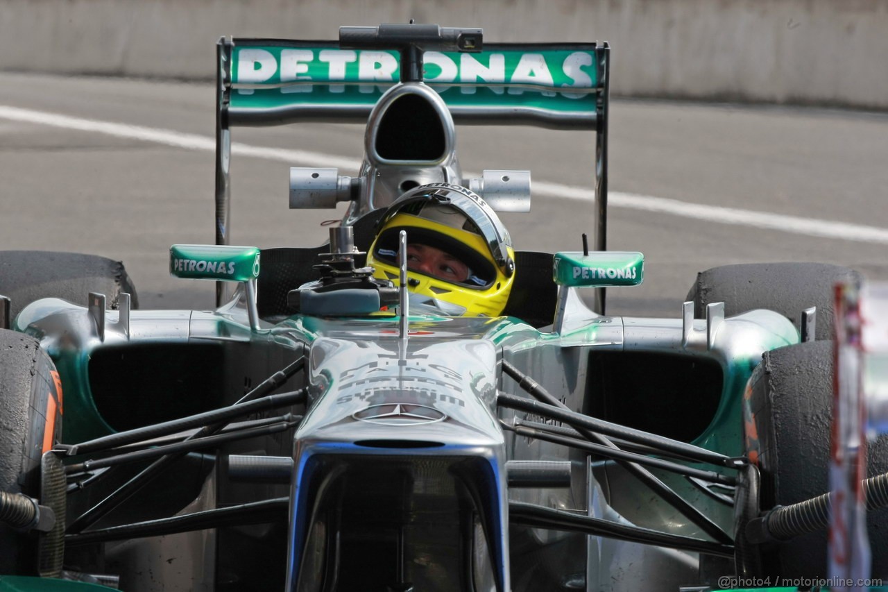 GP BELGIO, 23.08.2013- Prove Libere 2, Nico Rosberg (GER) Mercedes AMG F1 W04 