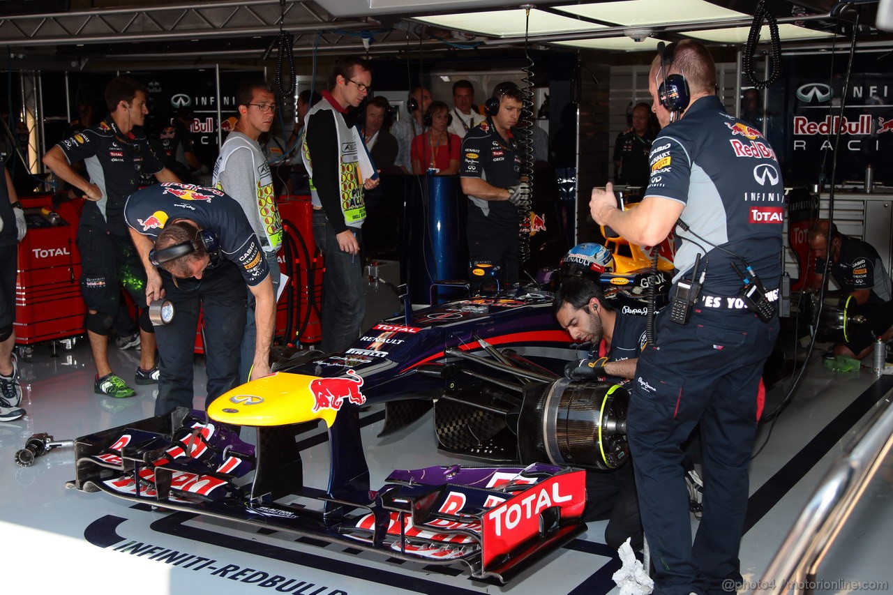 GP BELGIO, 23.08.2013- Prove Libere 2, Sebastian Vettel (GER) Red Bull Racing RB9 