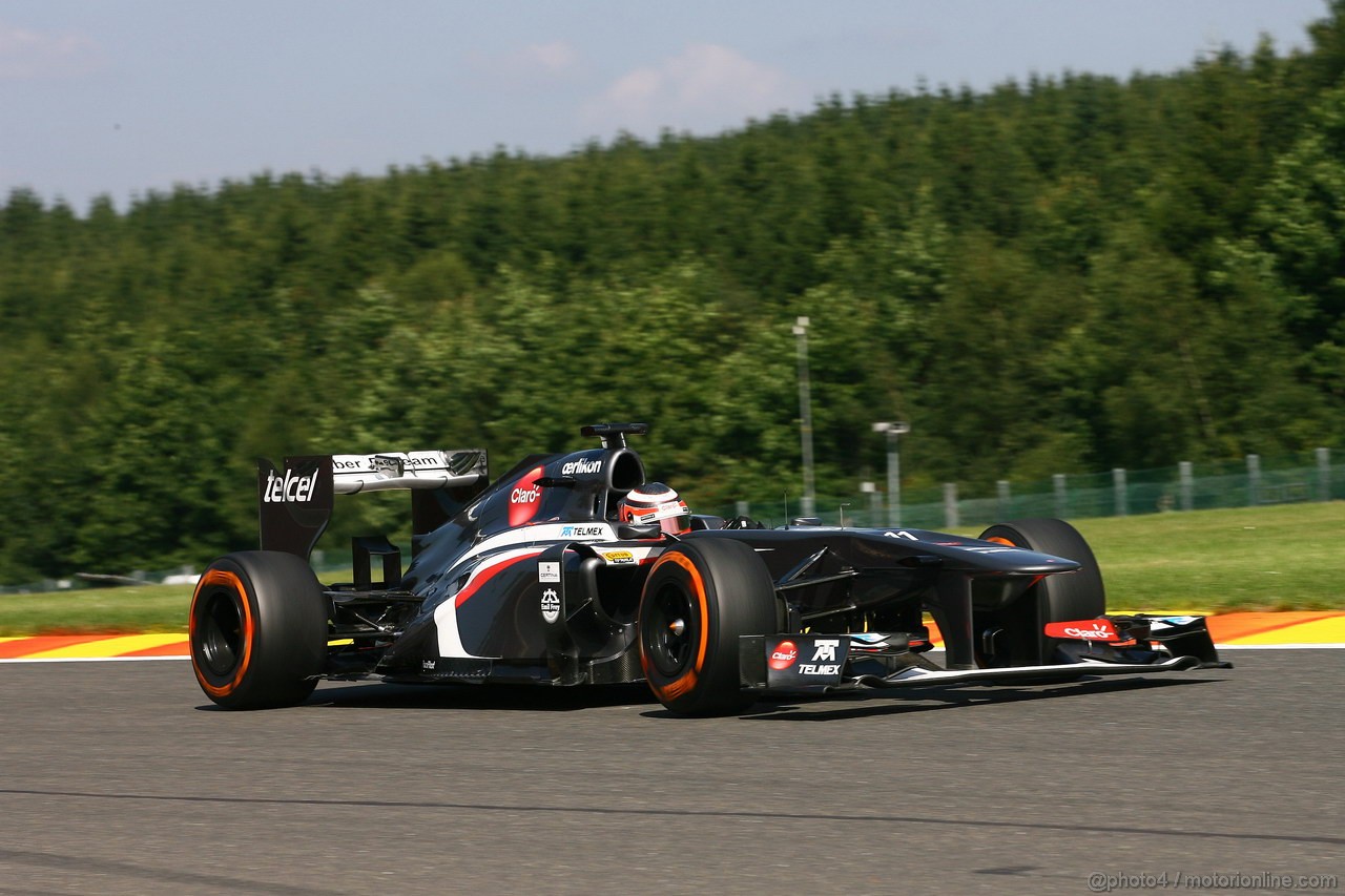 GP BELGIO, 23.08.2013- Prove Libere 2,Romain Grosjean (FRA) Lotus F1 Team E21 