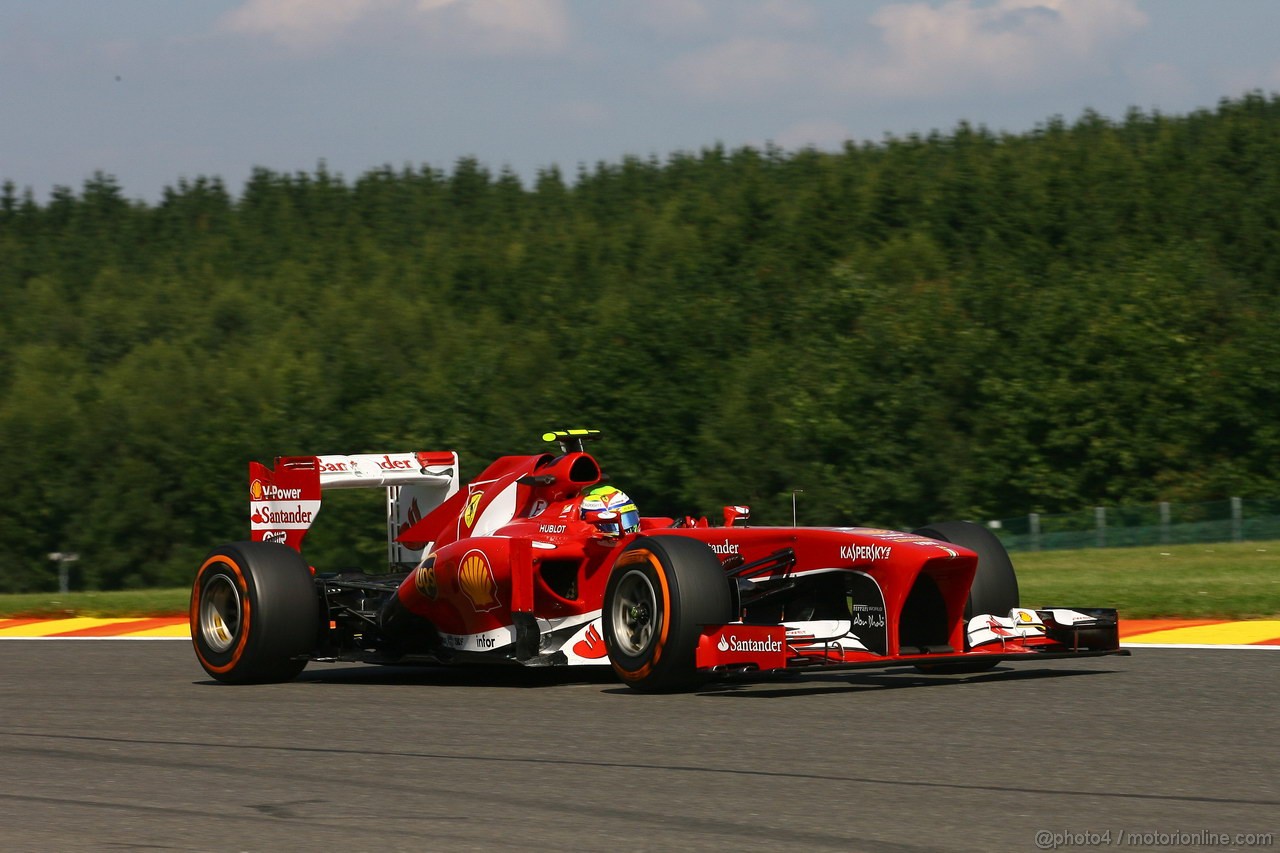 GP BELGIO, 23.08.2013- Prove Libere 2, Felipe Massa (BRA) Ferrari F138 