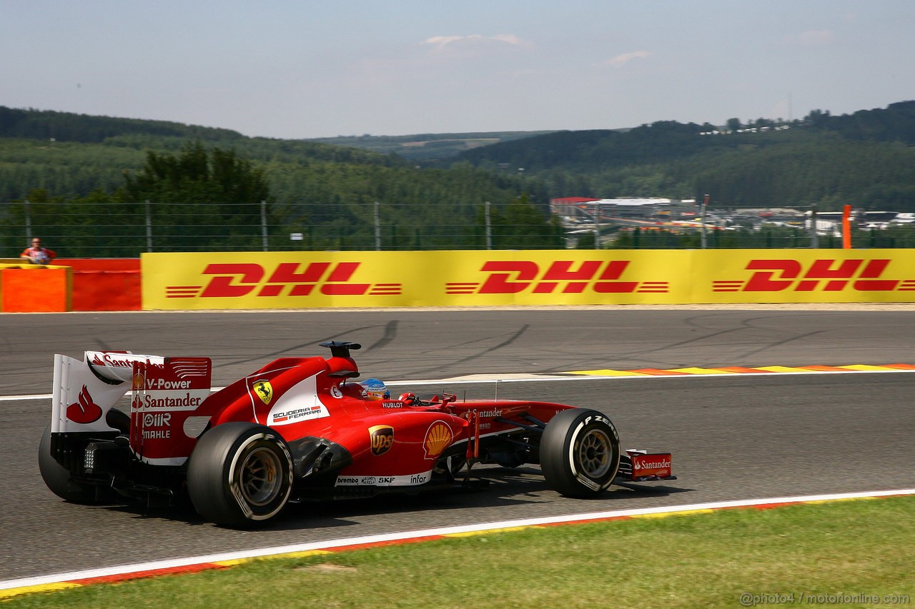 GP BELGIO, 23.08.2013- Prove Libere 2, Fernando Alonso (ESP) Ferrari F138 