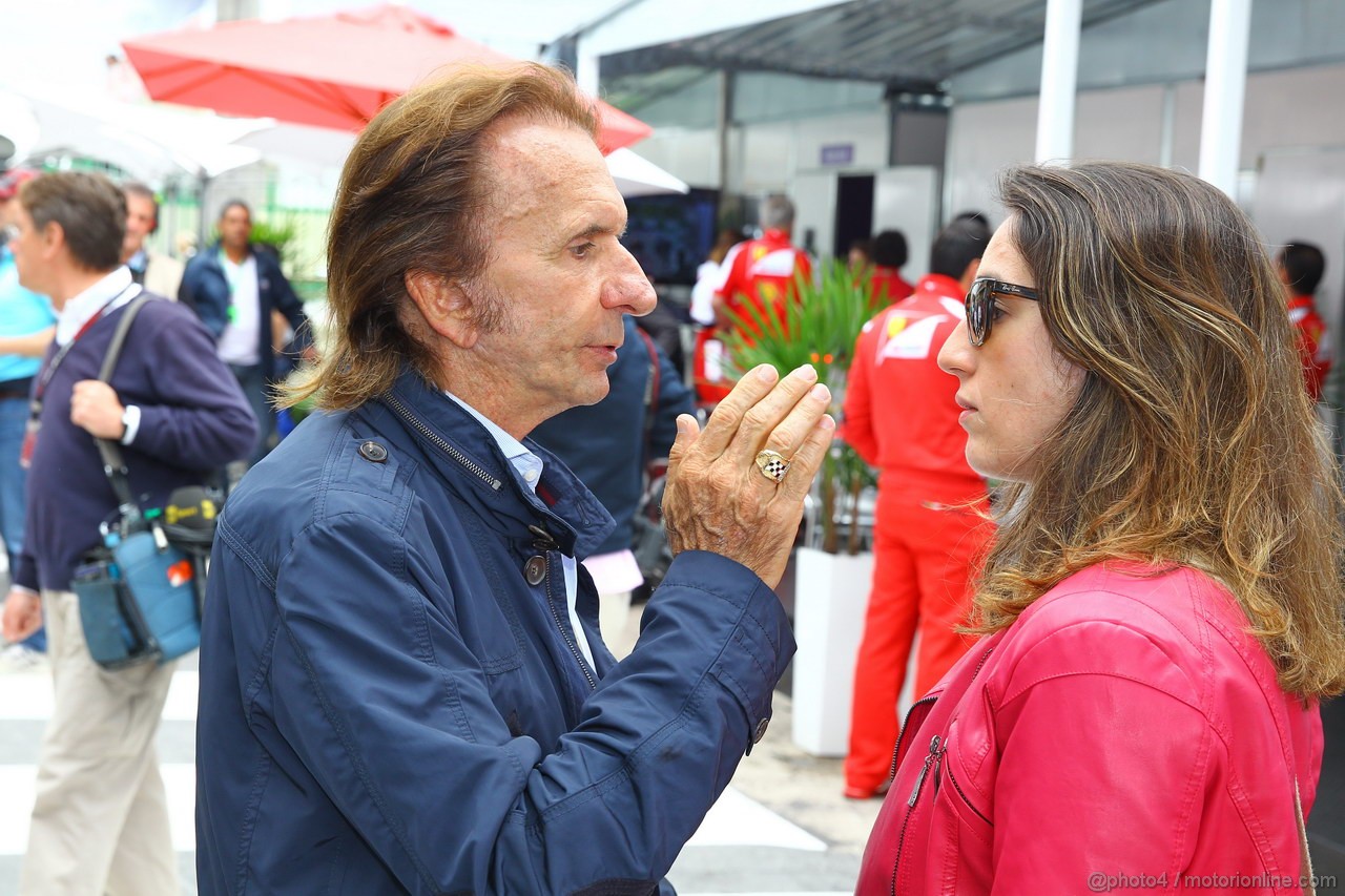 GP BRASILE, 24.11.2013 - Emerson Fittipaldi (BRA), Ex F1 Champion e Bia Figueiredo, Indy driver