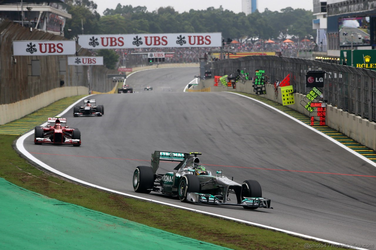 GP BRASILE, 24.11.2013 - Gara, Lewis Hamilton (GBR) Mercedes AMG F1 W04 