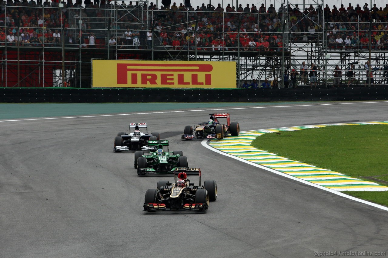 GP BRASILE, 24.11.2013 - Gara, Heikki Kovalainen (FIN) Lotus F1 Team E21  