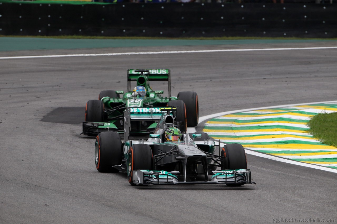 GP BRASILE, 24.11.2013 - Gara, Lewis Hamilton (GBR) Mercedes AMG F1 W04 