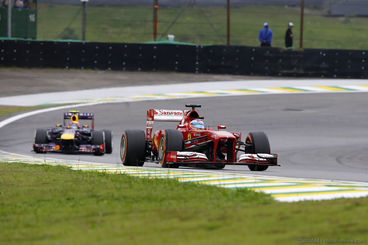 GP BRASILE, 24.11.2013 - Gara, Fernando Alonso (ESP) Ferrari F138 