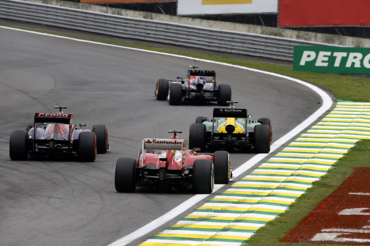 GP BRASILE, 24.11.2013 - Gara, Fernando Alonso (ESP) Ferrari F138 