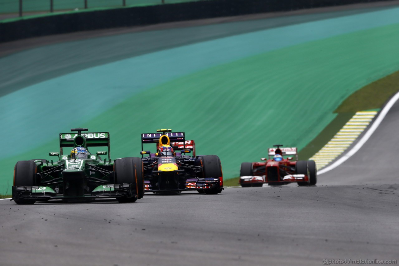 GP BRASILE, 24.11.2013 - Gara, Charles Pic (FRA) Caterham F1 Team CT03 