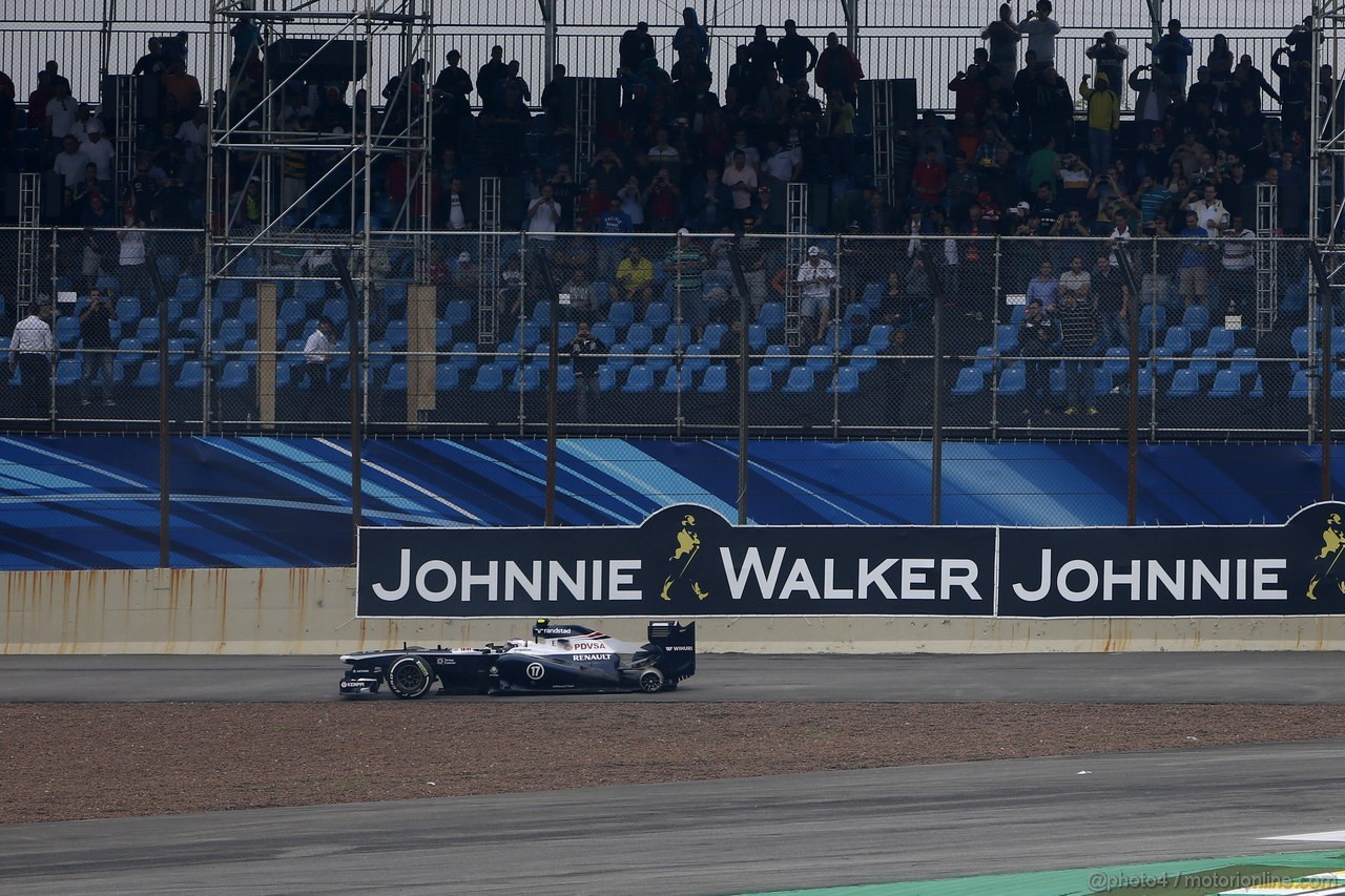 GP BRASILE, 24.11.2013 - Gara, Valtteri Bottas (FIN), Williams F1 Team FW35 retires from the race 