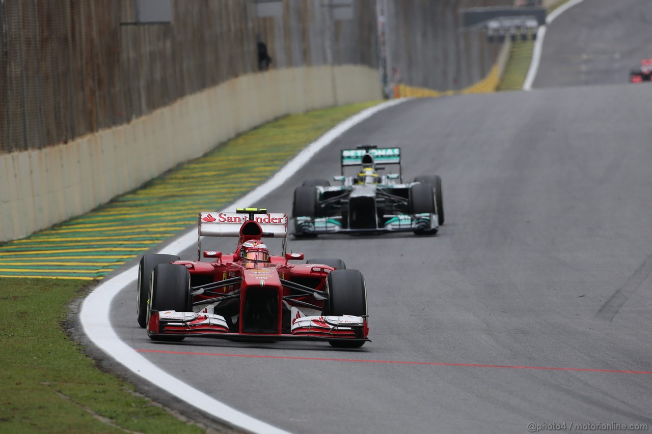 GP BRASILE, 24.11.2013 - Gara, Felipe Massa (BRA) Ferrari F138 