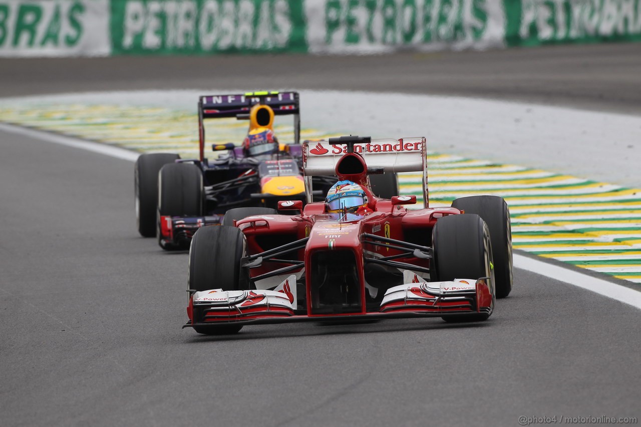 GP BRASILE, 24.11.2013 - Gara, Fernando Alonso (ESP) Ferrari F138 