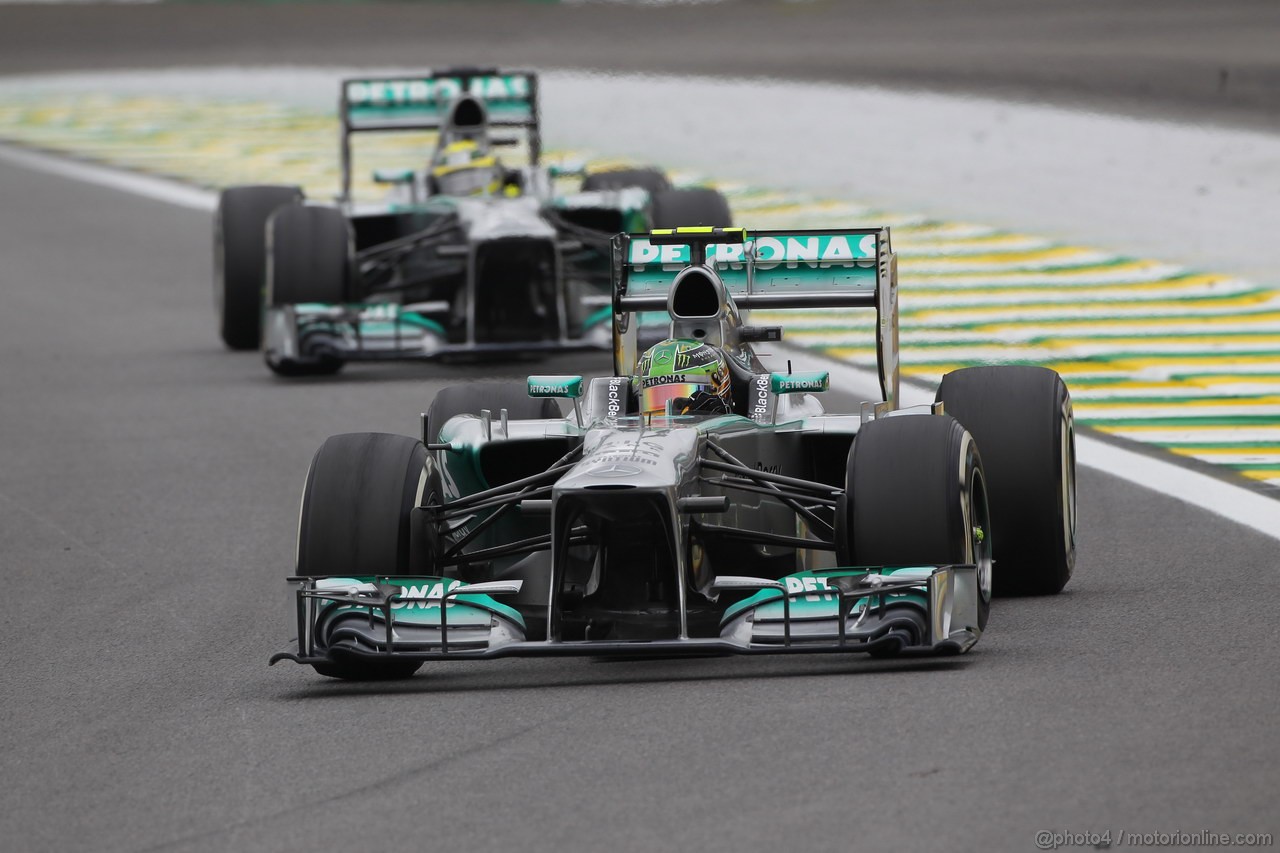 GP BRASILE, 24.11.2013 - Gara, Lewis Hamilton (GBR) Mercedes AMG F1 W04 