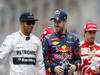 GP BRASILE, 24.11.2013 - Lewis Hamilton (GBR) Mercedes AMG F1 W04 e Sebastian Vettel (GER) Red Bull Racing RB9