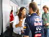 GP BRASILE, 24.11.2013 - Sebastian Vettel (GER) Red Bull Racing RB9 e the wife of Emerson Fittipaldi (BRA), Ex F1 Champion 